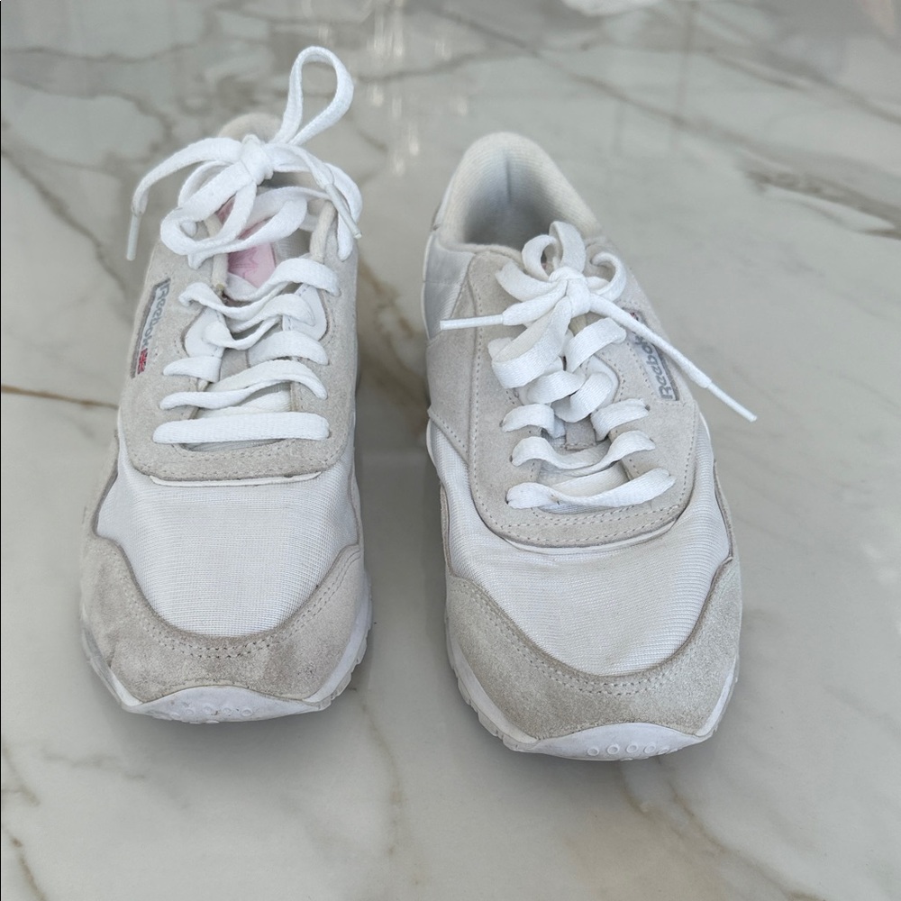 Reebok White and Light Gray Sneakers